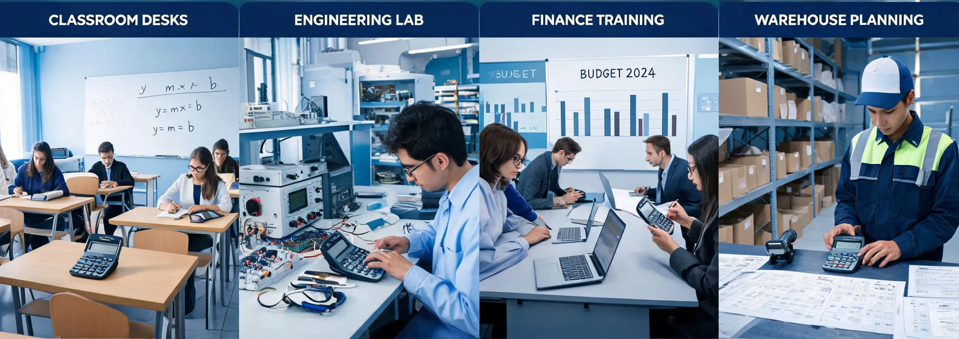 Institutional calculator programs across education and finance